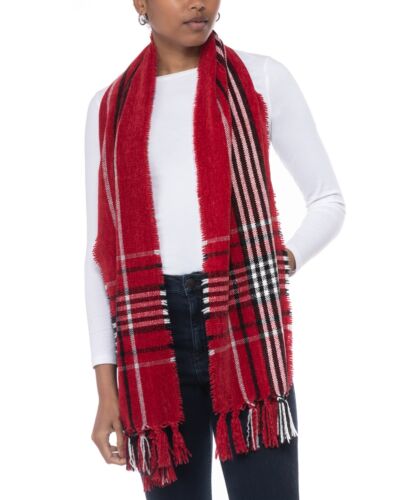 Photo 1 of  Charter Club Patterned Wrap Scarf Red Size