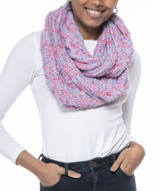 Photo 1 of INC International Concepts Women's Popcorn Speckled Infinity Scarf Pink