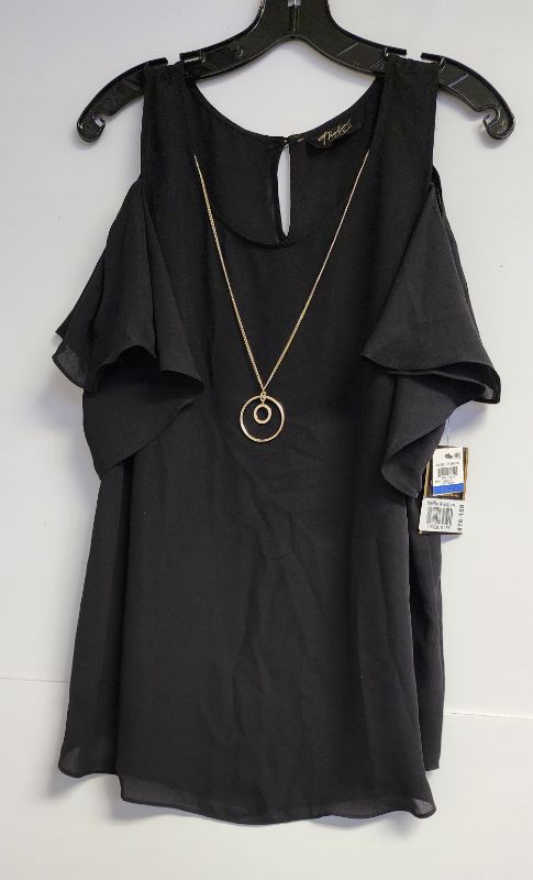 Photo 1 of SIZE XL Thalia Sodi Deep Black Top with Detachable Necklace