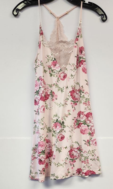 Photo 1 of SIZE M Flora by Flora Nikrooz Women's Pink Floral Print Chemise Night Gown