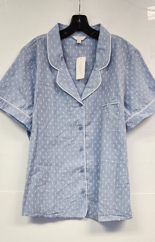 Photo 1 of SIZE XXL Charter Club Women's Notch Collar Cotton Pajama Top Only