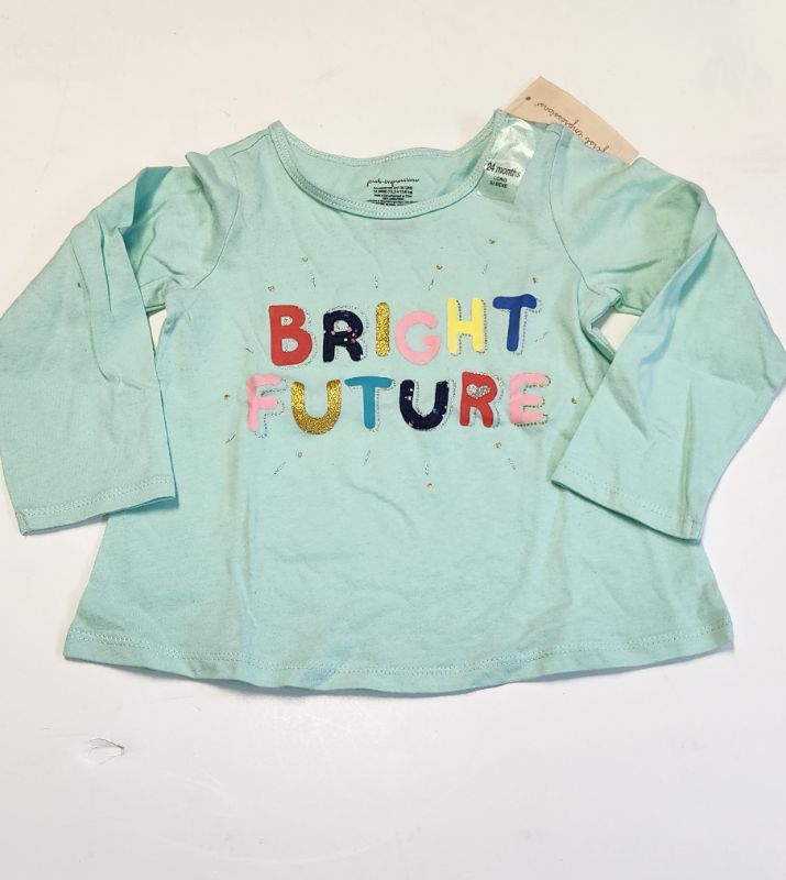 Photo 1 of 24M FIRST IMPRESSIONS BABY GIRL LONG SLEEVE TOP 100% COTTON