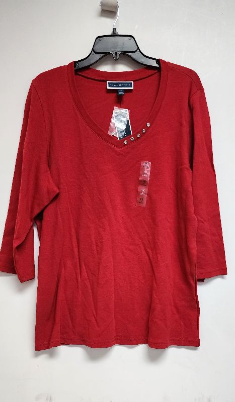 Photo 1 of PLUS SIZE 1X KAREN SCOTT WOMEN'S COTTON RED TOP