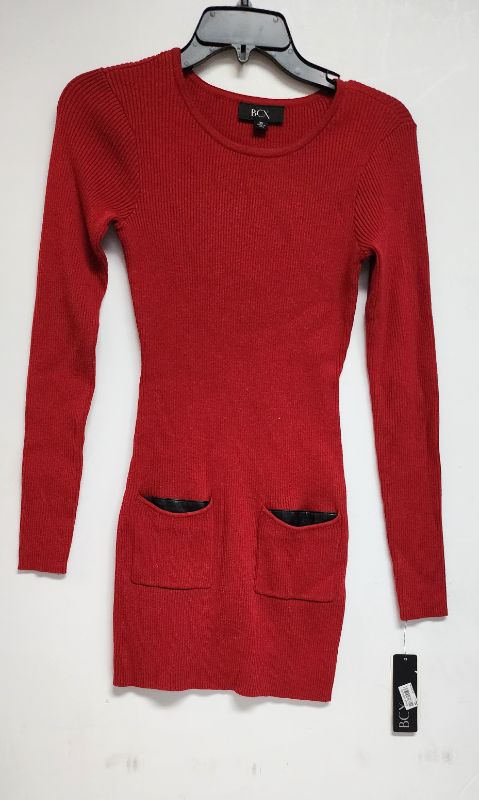 Photo 1 of SIZE XS JUNIOR BCX WOMEN'S LONG SLEEVE RED DRESS