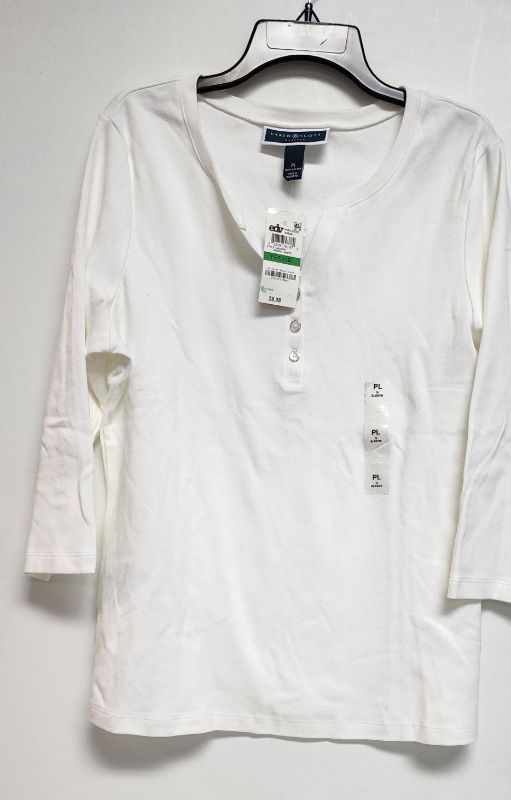 Photo 1 of SIZE PETITE LARGE KAREN SCOTT WHITE T-SHIRT