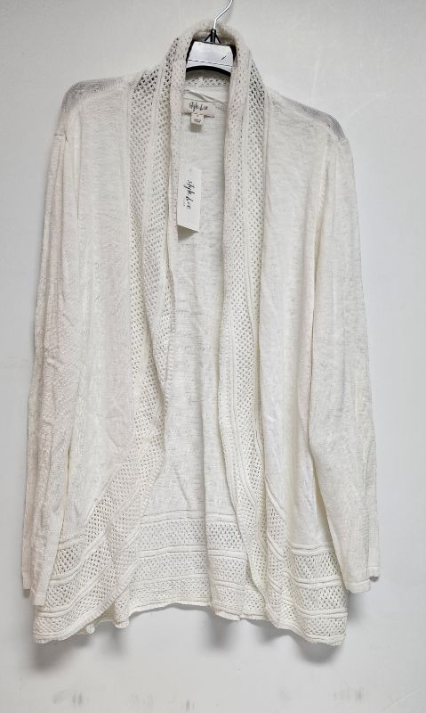 Photo 1 of PLUS SIZE 1X STYLE & CO WOMEN'S BOHO RETREAT OPEN CARDIGAN IVORY