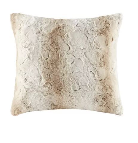 Photo 1 of Madison Park Zuri Faux Fur Decorative Pillow Sand 20in x 20in