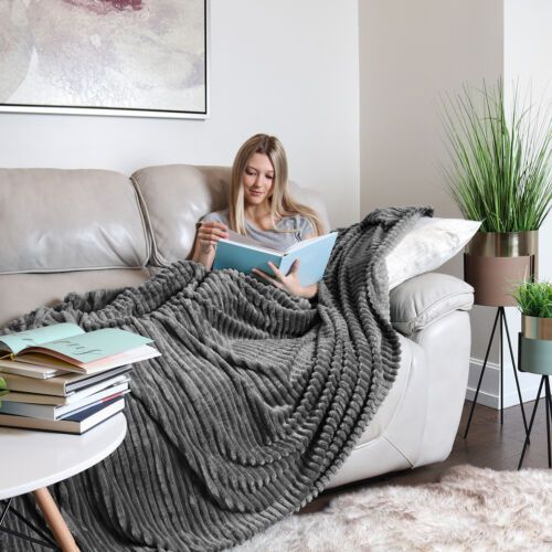 Photo 2 of Premier Confort Cut Plush Fleece Throw Blanket Super Soft Lightweight Couch Sofa and Bed Blanket