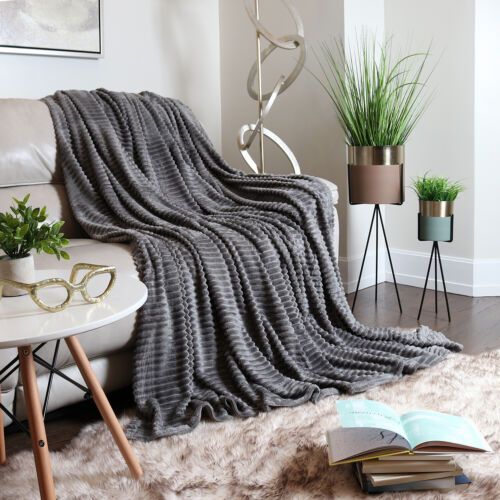 Photo 1 of Premier Confort Cut Plush Fleece Throw Blanket Super Soft Lightweight Couch Sofa and Bed Blanket