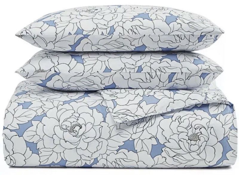 Photo 2 of King Size Revamp your bedroom decor with the Damask Designs Camellia duvet cover sets from Charter Club, featuring the smooth touch of cotton sateen and a delightful floral pattern. Floral pattern - Fabric: 100% cotton; thread count: 300 -  King Duvet - 1