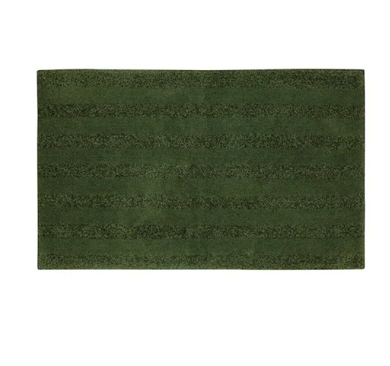 Photo 1 of Mohawk Home Luster Stripe Bath Rug Soft Nylon Surface Green 20 x 34