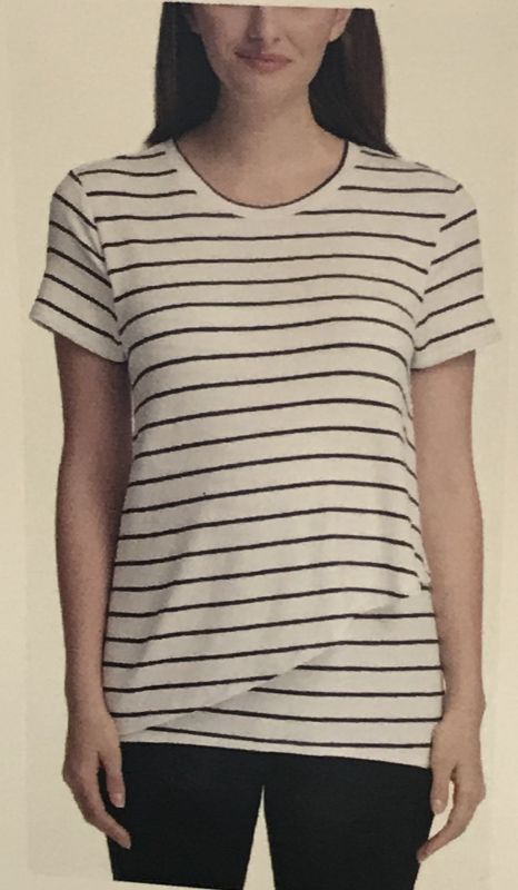 Photo 1 of Size XL Marc New York Women's Short Sleeve Shirt Top. White / Navy XL