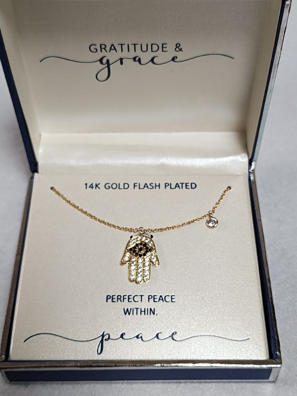 Photo 1 of Gratitude & Grace 14k Gold Flash Plated Perfect Peach Within Necklace