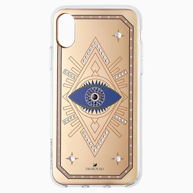 Photo 1 of ONLY FOR IPHONE XS / X  -  Swarovski Tarot Eye Smartphone Case, iPhone® X/XS, Pink Gold. Make a style statement this season with this unique smartphone case for the iPhone® X/XS . The luxe-bohemian design is crafted in a rose-gold color mirror finish and 