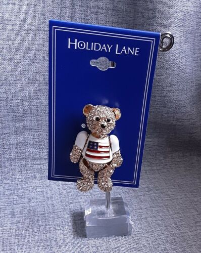 Photo 2 of AMERICANA ARTICULATED BEAR ENAMEL W/CRYSTAL STONES PIN - BROOCH JA, Created for Macy's