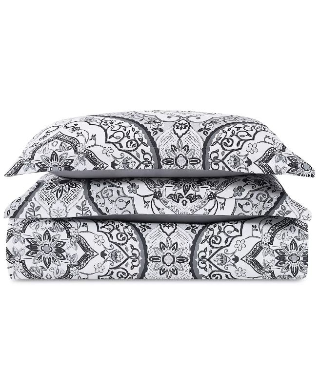 Photo 8 of Queen Size Pem America Parker Comforter Sets, Created for Macy's. Add vintage style to your bedroom with the Parker comforter set from Pem America, featuring a reversible damask print. Set includes: comforter (90" x 90"), two shams (20" x 26"), bedskirt (