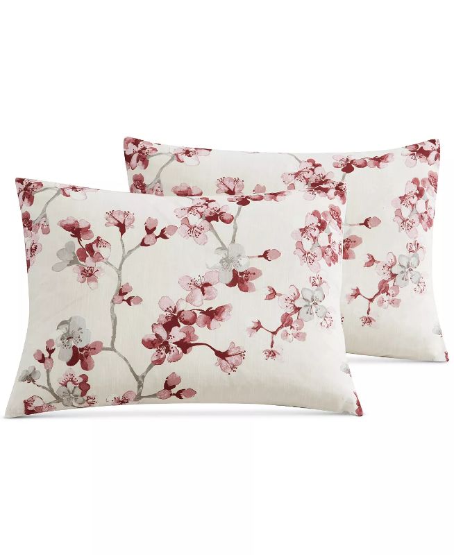 Photo 5 of FULL / QUEEN HALLMART COLLECTIBLES Aviary Blossom 8-Pc Full/Queen Comforter & Coverlet Set. A floral print in lovely watercolor-inspired tones help you create a layered look in your bedroom with this set from Hallmart Collectibles, a queen/full comforter,