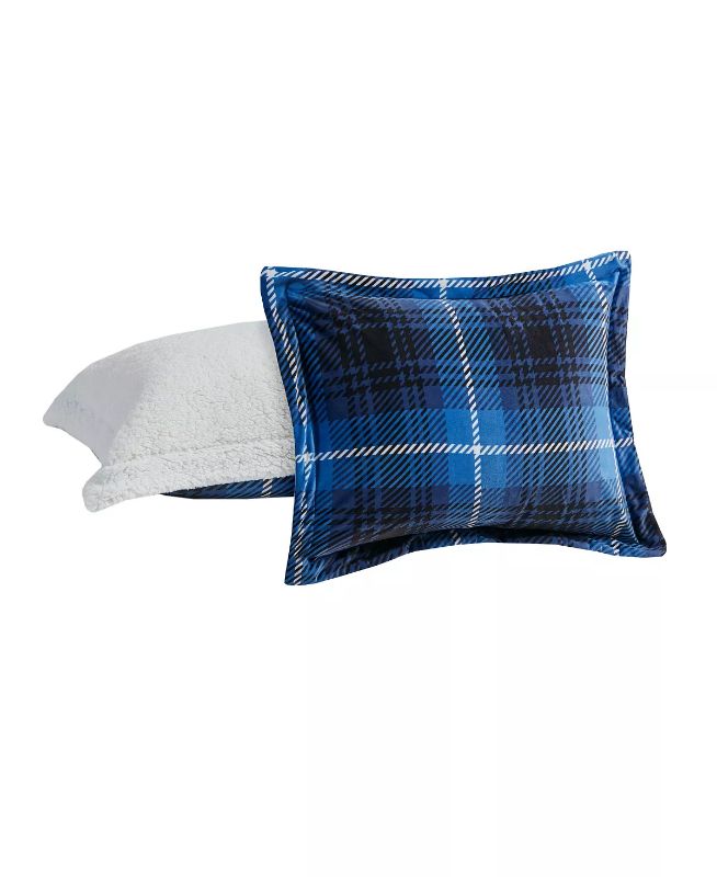 Photo 1 of Full / Queen PREMIER COMFORT Reversible Velvet to Sherpa Comforter Set, Full/Queen. Cozy up to plush textures and superior warmth. This Premier Comfort reversible mini set comforter boasts a luxurious micro velvet that reverses to a soft ivory sherpa back