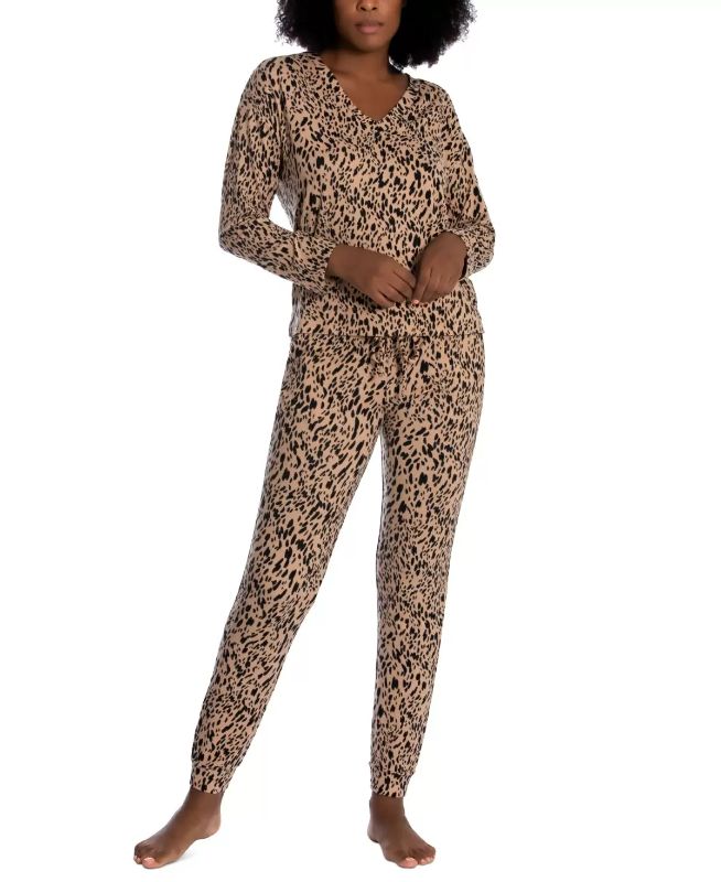 Photo 1 of SIZE SMALL - Linea Donatella Comfort Zone Spotty Leopard Hacci Pajama Set