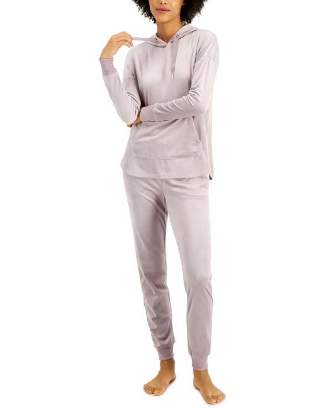 Photo 1 of SIZE MEDIUM - Alfani Velour Hoodie & Pants Pajama Set, Created for Macy's