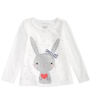 Photo 1 of First Impressions Baby Girls Bunny-Print Cotton T-Shirt, Created for Macy's