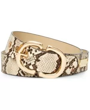 Photo 1 of SIZE S - Steve Madden Python Print Double-Head-Buckle Belt Small 