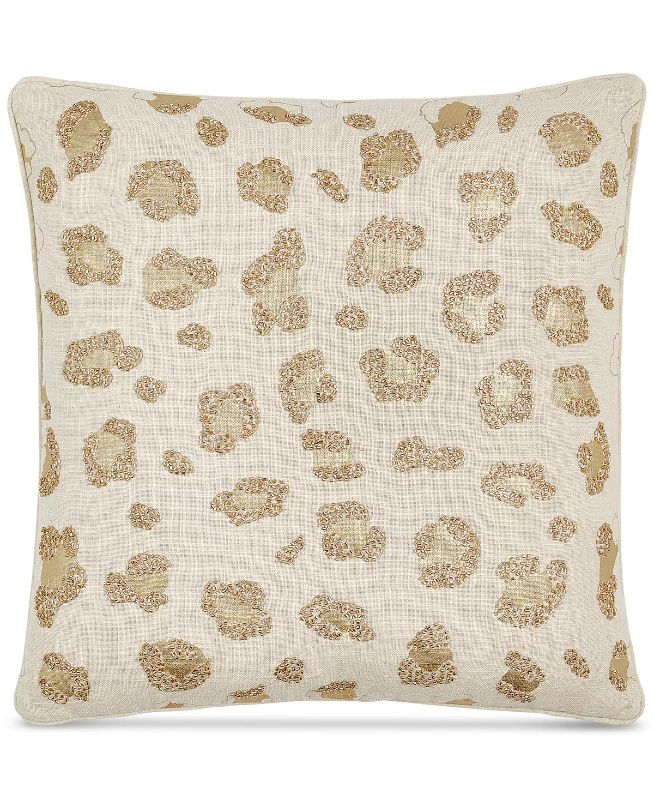 Photo 1 of Lacourte 20 x 20 Marnie Decorative Pillow Beige. Glam up your room's decor with the Marnie decorative pillow from Lacourte, featuring hand beaded embroidery - Beaded + Foil - 100% Cotton Shell - Spot clean