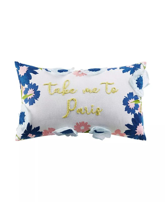 Photo 1 of JLA HOME Take Me to Paris 14" x 20" Decorative Pillow - Transport yourself to the city of lights with this stunning Paris inspired pillow.
Created for Macy's - Cotton cover, polyester filling