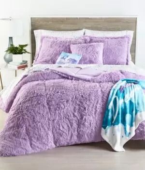 Photo 1 of TWIN / TWIN XL Whim by Martha Stewart Collection Shaggy Faux Fur Twin/Twin Xl 1 Comforter and 1 Sham