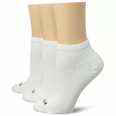 Photo 1 of Hue Women 3-pk. Air Sleek Solid Sport Ankle Socks One Size White