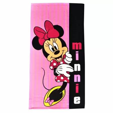 Photo 1 of Disney Minnie Mouse Towel Beach Pool 54 x 27 Peeking Pink Microfiber