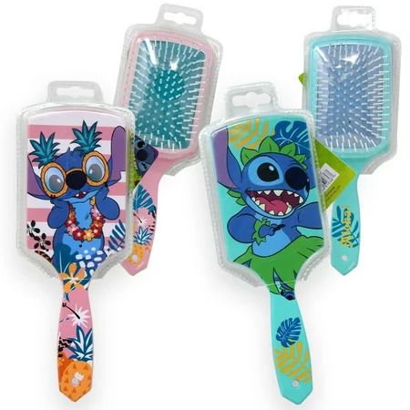 Photo 2 of Disney Lilo & Stitch Large Paddle Hair Brush Woman Girls BLUE