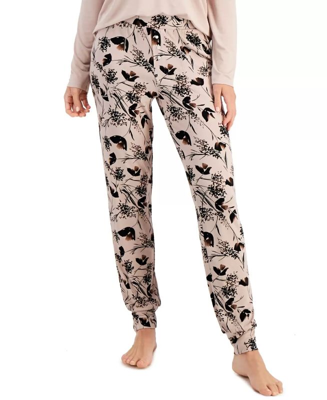 Photo 1 of X Small - Alfani Essentials Ultra-Soft Knit Jogger Pajama Pants, Created for Macy's