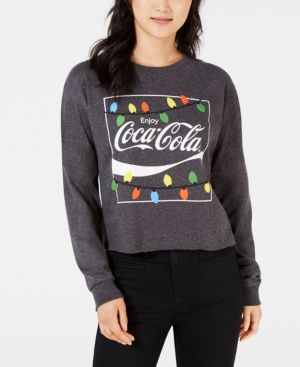 Photo 1 of SIZE L - Grey Coca Cola Crop Top Long Sleeves Christmas Theme Size L