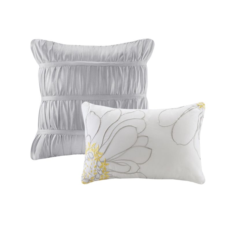 Photo 4 of FULL / QUEEN Home Essence Apartment Marley Grey Ruffles 5 Piece Comforter Set, Full/Queen. he Home Essence Apartment Marley Super Soft Comforter Set brings a graceful comfort to your bedroom decor. Beautiful flowing ruffles on the bottom half of the comfo