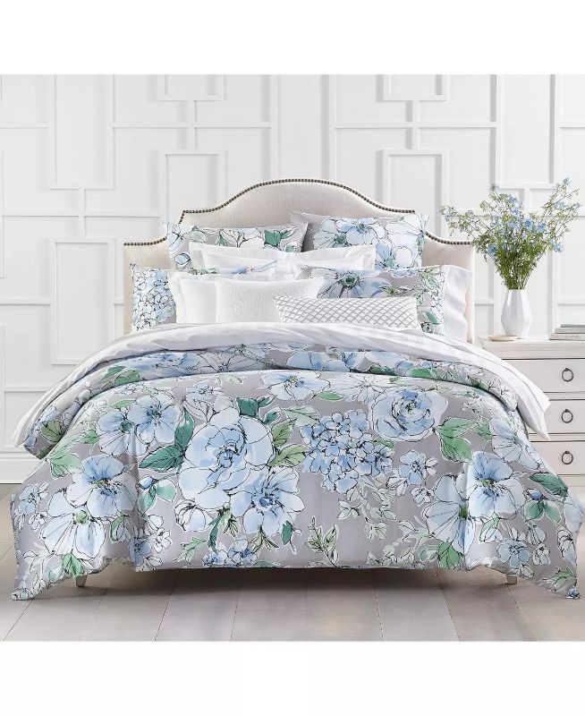 Photo 2 of TWIN - Charter Club Damask Designs Floral Blooms 300-Thread Count Twin Comforter Set