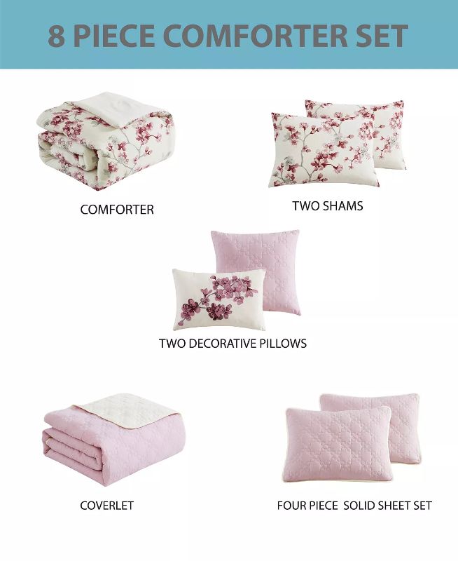 Photo 3 of FULL / QUEEN Hotel Collection Metallic Stone Comforters, Created for Macy's. A floral print in lovely watercolor-inspired tones help you create a layered look in your bedroom with this set from Hallmart Collectibles, a queen/full comforter, quilt and more