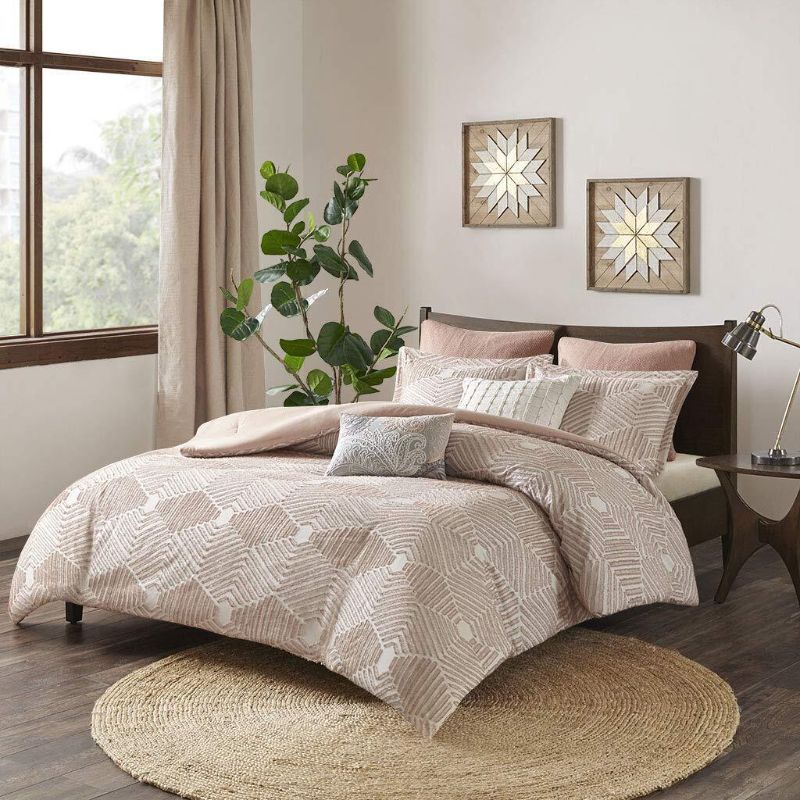 Photo 1 of FULL /QUEEN  INK+IVY Ellipse 100% Cotton Jacquard Full/Queen Comforter 3-Pc. Set. Ellipse Cotton Jacquard Comforter Set Full/Queen by INK+IVY Create a chic contemporary look in your bedroom with the INK+IVY Ellipse Cotton Jacquard Comforter Set. The 100% 