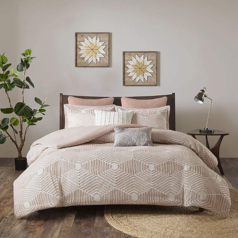 Photo 4 of FULL /QUEEN  INK+IVY Ellipse 100% Cotton Jacquard Full/Queen Comforter 3-Pc. Set. Ellipse Cotton Jacquard Comforter Set Full/Queen by INK+IVY Create a chic contemporary look in your bedroom with the INK+IVY Ellipse Cotton Jacquard Comforter Set. The 100% 