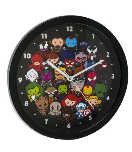 Photo 1 of MARVEL HEROES KAWAII AVENGERS 10" Wall Clock Kids Boys Girl Wall Gift Room Decor. Marvel Avengers Round Wall Clock.
Measures approx. 10 inches. Round wall clock style. Quartz accuracy. Easy wall mount. Age 8+