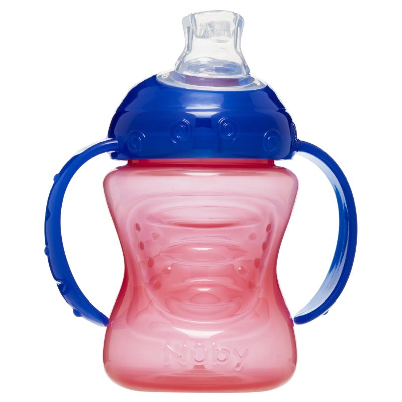 Photo 1 of Nuby Grip N Sip Soft Spout Trainer Sippy Cup -  8-oz 2 Handle Grip N' Sip Super Soft Spout Trainer Cup is perfect for a child's transition to self-feeding and drinking. The durable handles are designed for small hands and are comfortable and easy to hold.