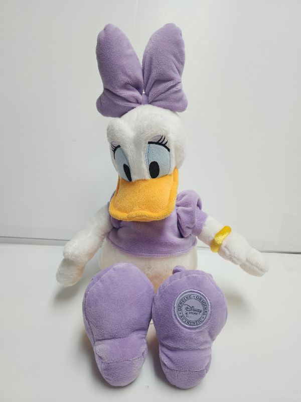 Photo 1 of Disney Store Authentic Collectible Daisy Duck Plush Stuffed Animal Doll 18" Lavender