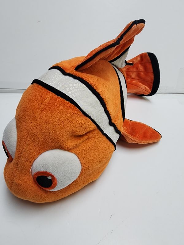 Photo 1 of Disney Store Marlin Finding Nemo Plush Stuffed Animal Clown Fish Large 17". Gently used, very good condition!
