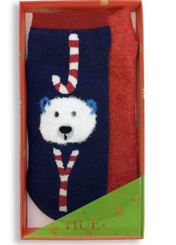 Photo 2 of Holiday Women's Footsie Socks Gift Set Hue 2 Pack " JOY Bear " One Size