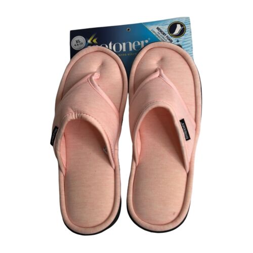 Photo 1 of SIZE XL 9.5-10  ISOTONER Jersey Cambell women's thong slippers with Memory Foam. Suitable for all seasons very useful slippers Features; Slip Resistant Padded Cushioned Comfort Memory Foam Breathable Season; Fall Winter Spring Summer Insole Material; Foam