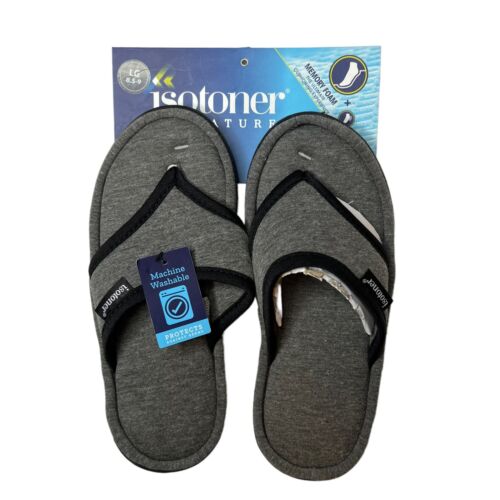 Photo 1 of SIZE MD 7.5 - 8  ISOTONER Jersey Cambell women's thong slippers with Memory Foam. Suitable for all seasons very useful slippers Features; Slip Resistant Padded Cushioned Comfort Memory Foam Breathable Season; Fall Winter Spring Summer Insole Material; Foa