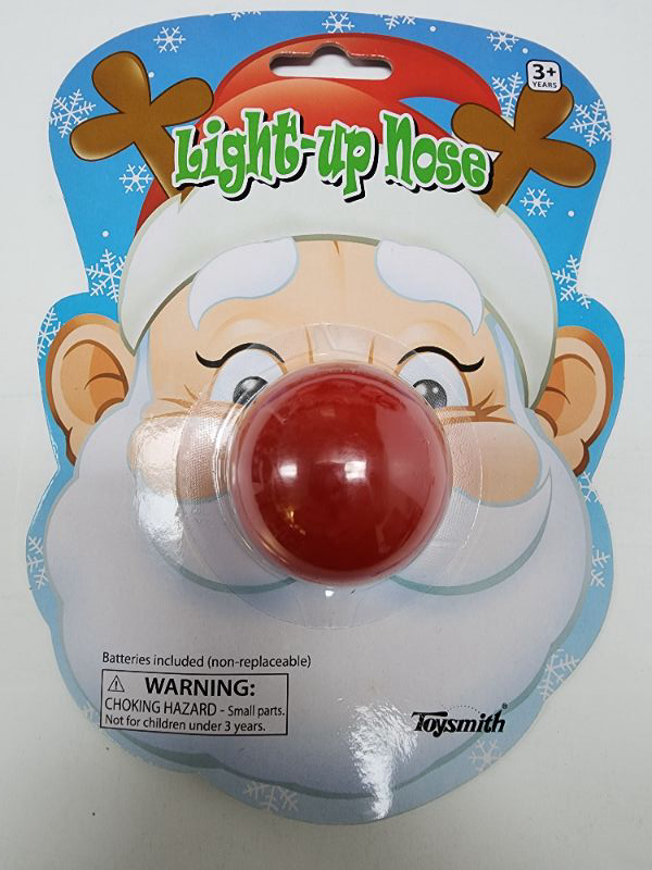 Photo 1 of Light Up Flashing Blinking Rudolph Reindeer Red Clown Nose. Features on/off button for light -up action!