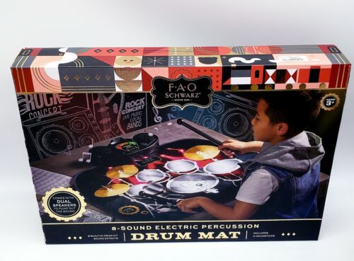 Photo 2 of  FAO Schwarz Tabletop Toy Drum Mat 8 Sound Electric Percussion