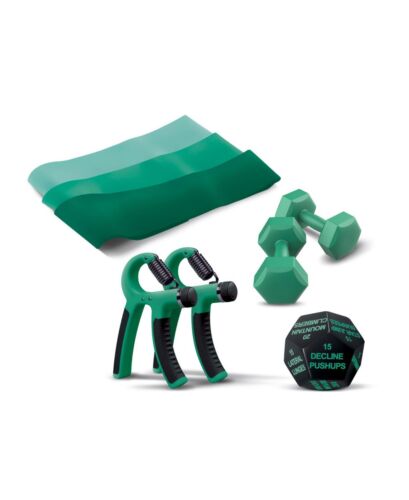 Photo 2 of Lomi Fitness Upper Body Workout Kit 8-Piece Home Fitness Set, Emerald. Lomi finds practical ways to address your fitness needs with specialized technology made to help you reach your personal goals, all in the comfort of your own home. Our fitness kits wi