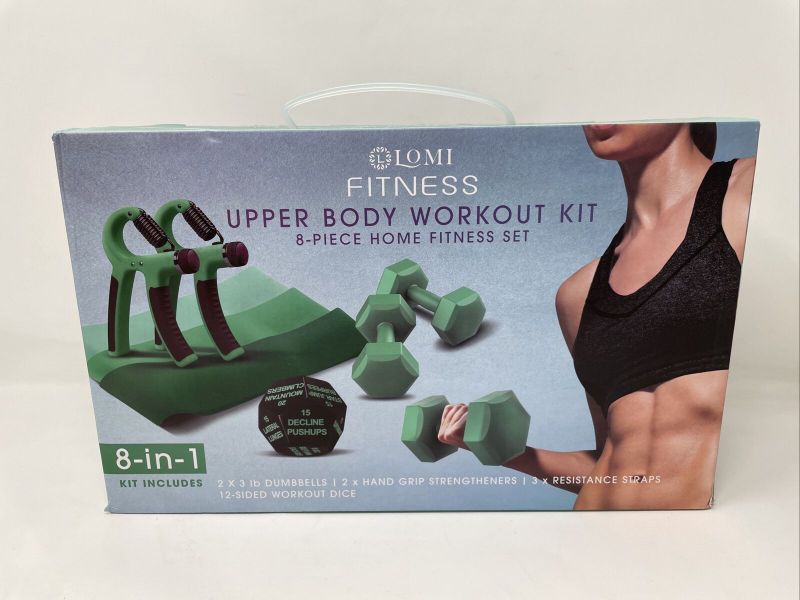 Photo 1 of Lomi Fitness Upper Body Workout Kit 8-Piece Home Fitness Set, Emerald. Lomi finds practical ways to address your fitness needs with specialized technology made to help you reach your personal goals, all in the comfort of your own home. Our fitness kits wi